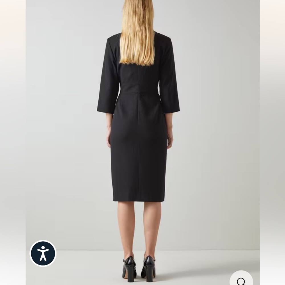 Sky Black Crepe Dress with LENZING™ ECOVERO™ viscose - Picture 3 of 5